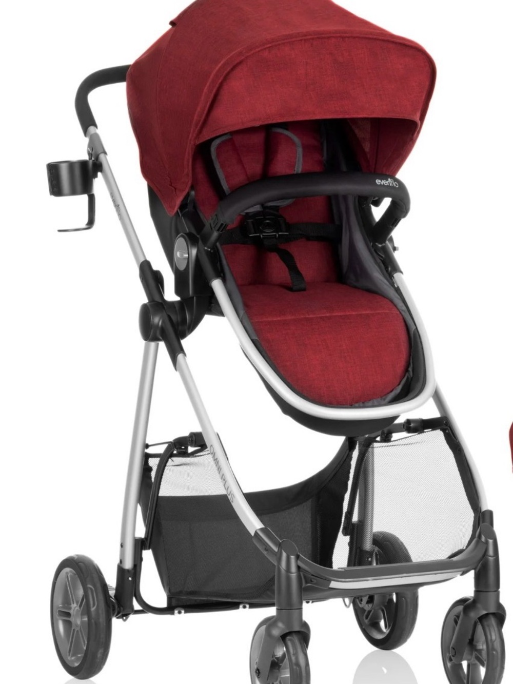 Evenflo Red Convertible Travel System Stroller and Infant Car Seat